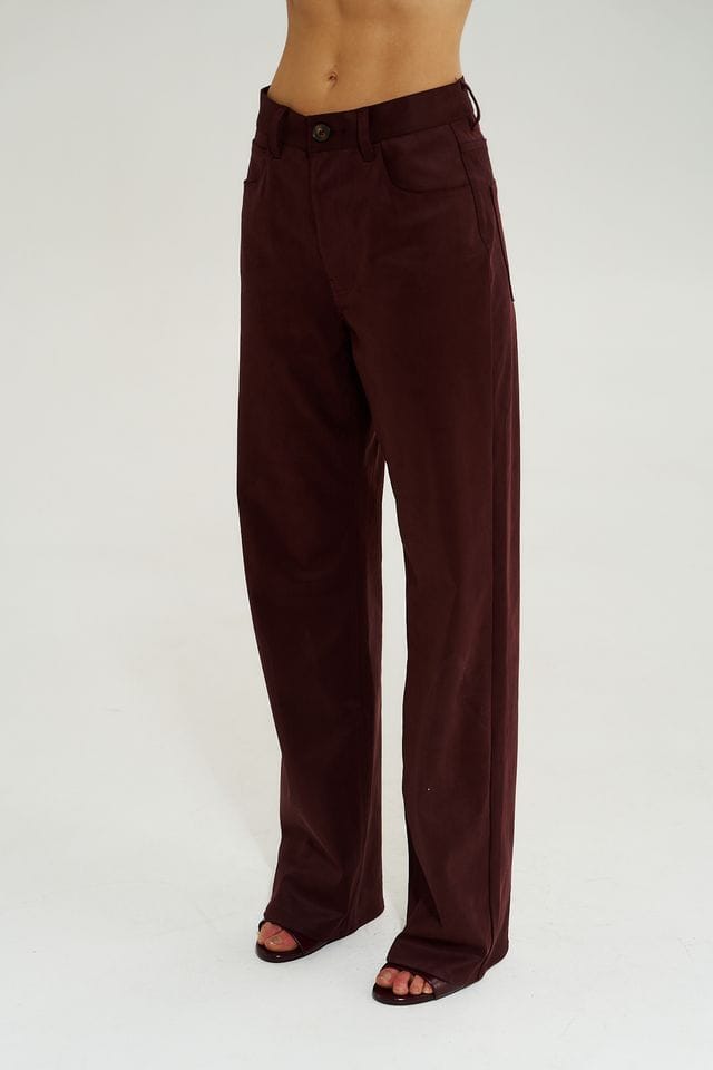 Summi Summi Pants Vegan Suede Jean - Syrah