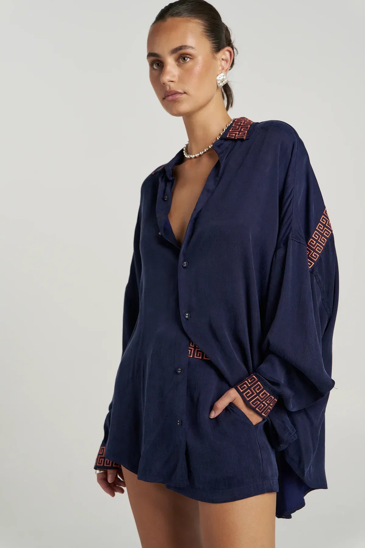 Summi Summi Shirts - Casual Sig LS Shirt - Navy