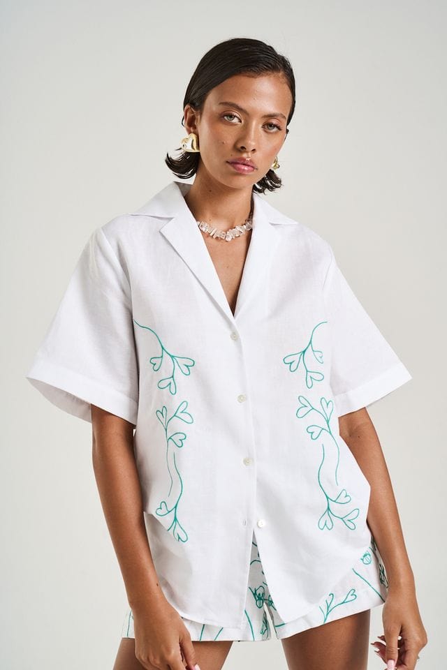 Summi Summi Shirts Collared SS Shirt - I Heart U