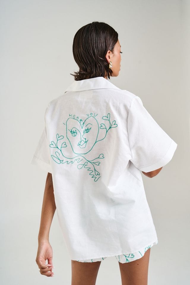 Summi Summi Shirts Collared SS Shirt - I Heart U