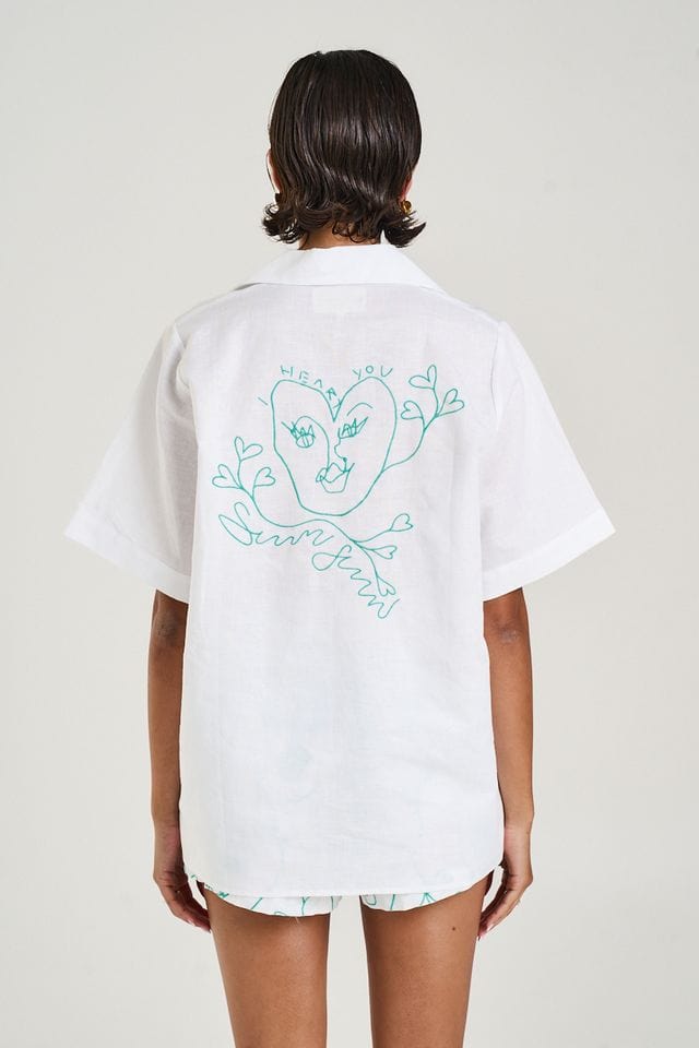 Summi Summi Shirts Collared SS Shirt - I Heart U