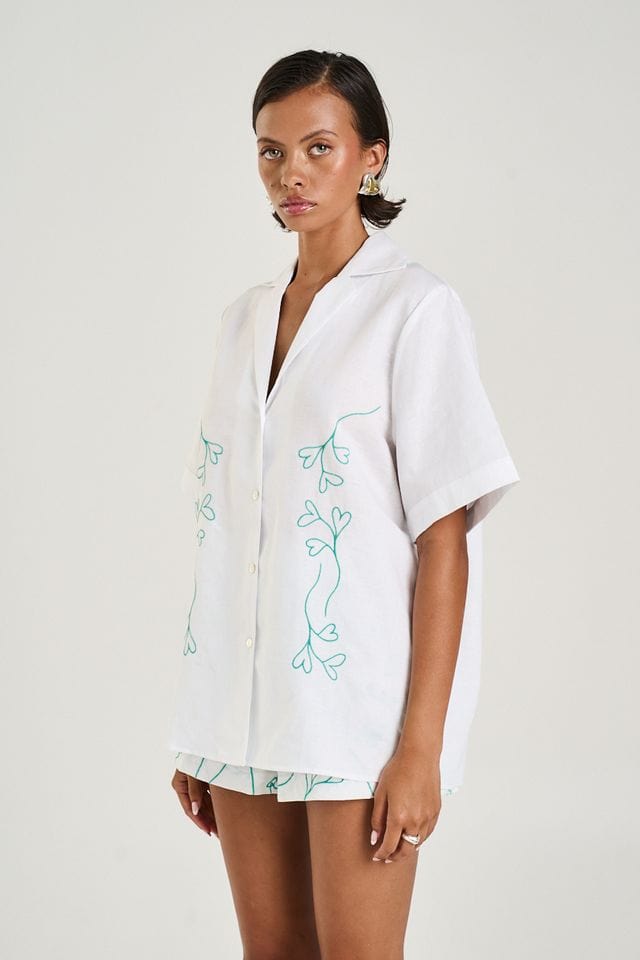 Summi Summi Shirts Collared SS Shirt - I Heart U