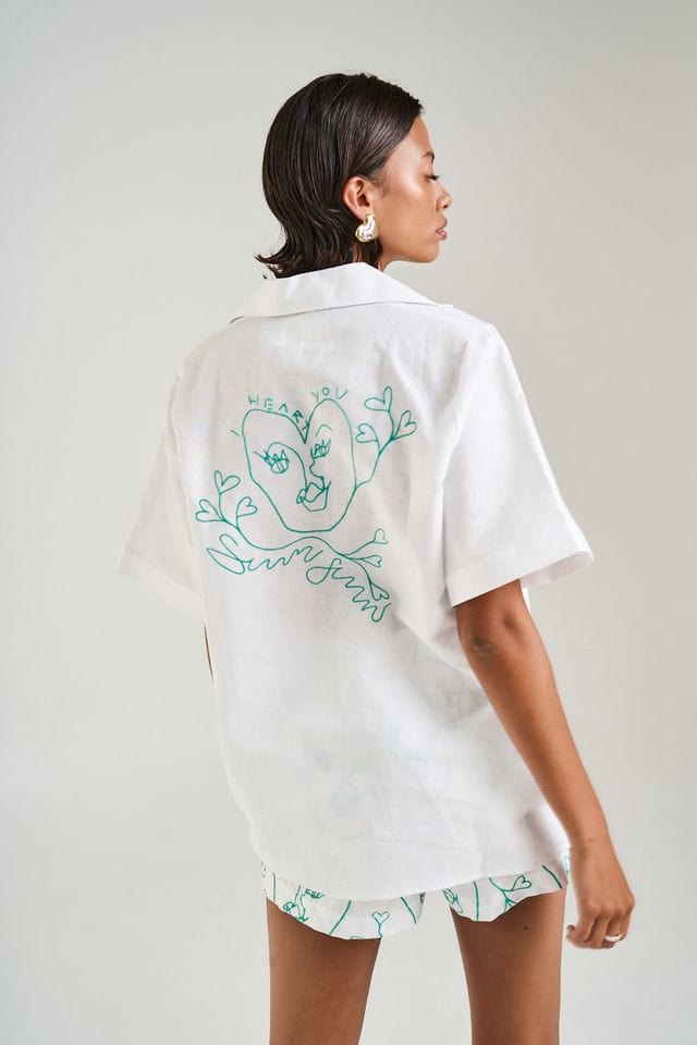 Summi Summi Shirts Collared SS Shirt - I Heart U