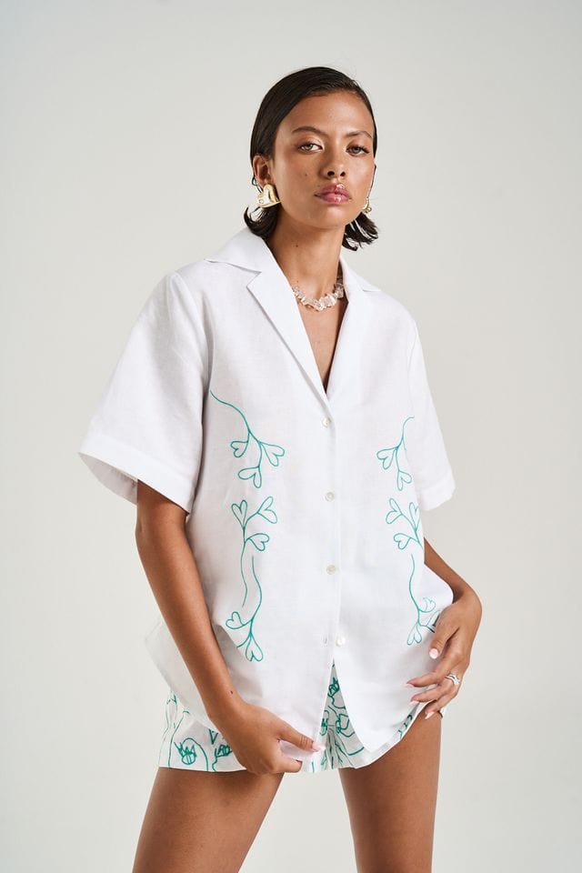 Summi Summi Shirts Collared SS Shirt - I Heart U