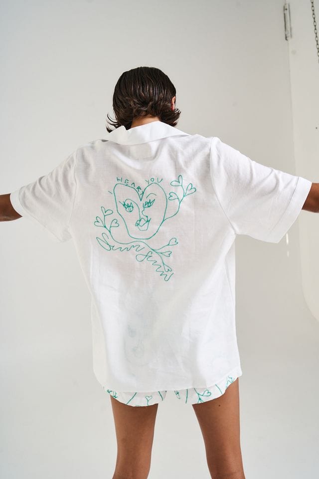 Summi Summi Shirts Collared SS Shirt - I Heart U