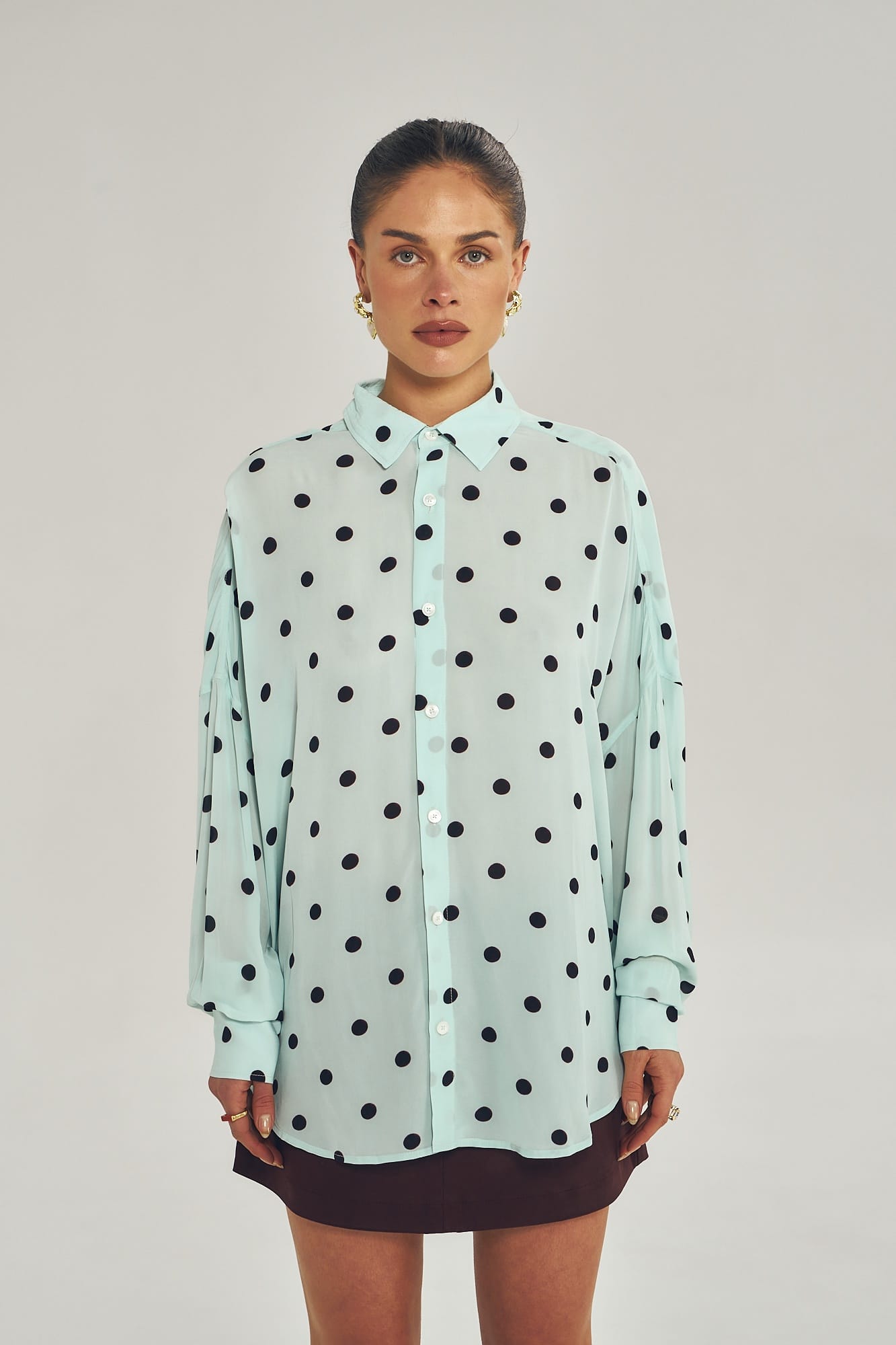 Summi Summi Shirts Dotty LS Shirt - Pinot Drop
