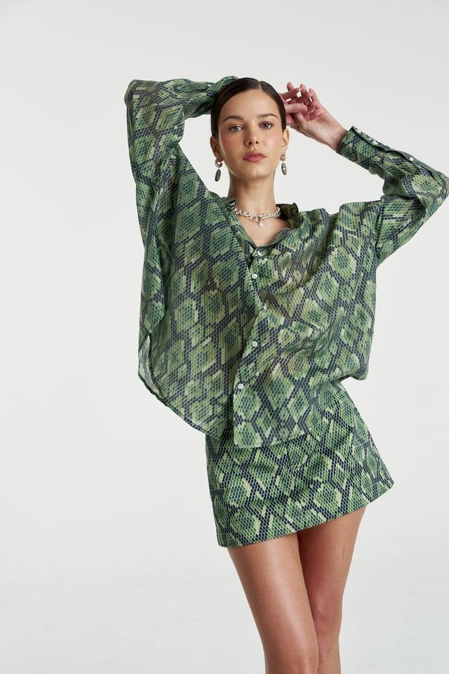 Summi Summi Shirts Sheer LS Shirt - Viper