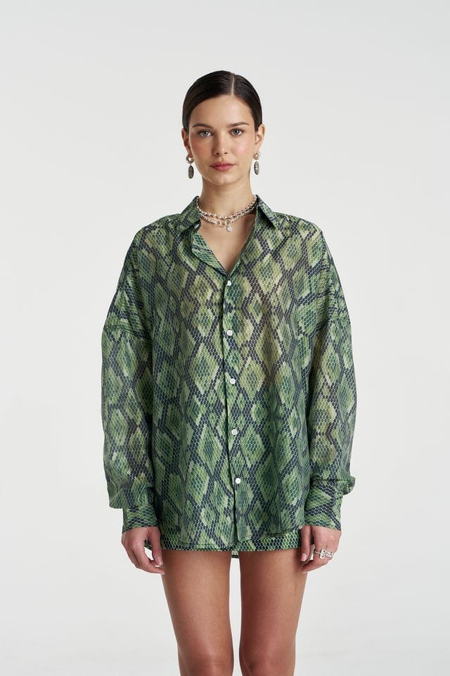 Summi Summi Shirts Sheer LS Shirt - Viper