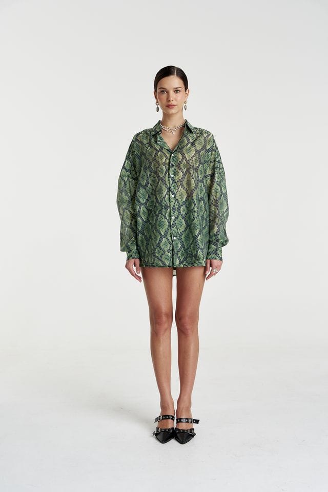 Summi Summi Shirts Sheer LS Shirt - Viper