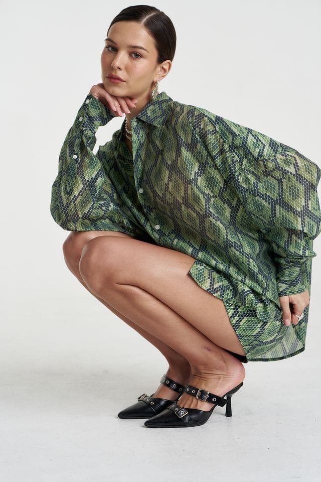 Summi Summi Shirts Sheer LS Shirt - Viper