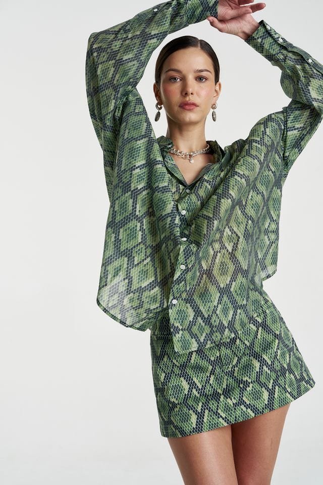 Summi Summi Shirts Sheer LS Shirt - Viper