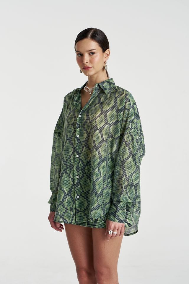 Summi Summi Shirts Sheer LS Shirt - Viper