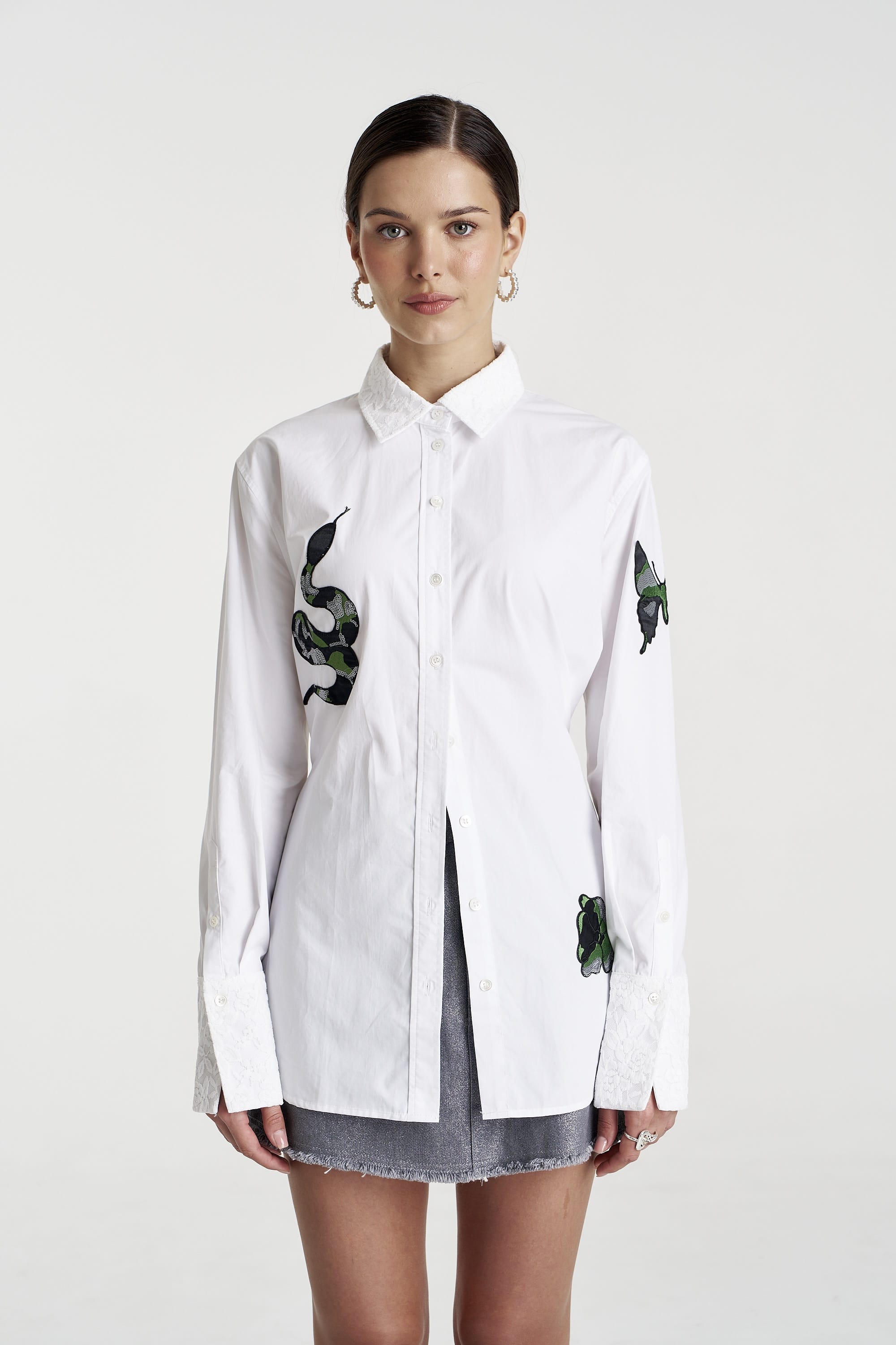 Summi Summi Shirts Sparkle LS Shirt - White