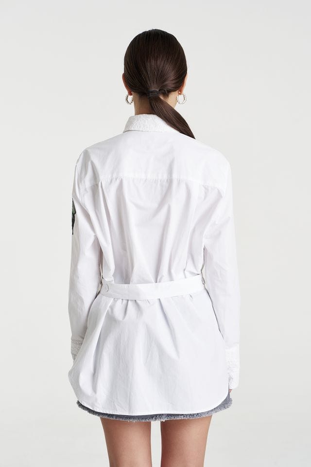 Summi Summi Shirts Sparkle LS Shirt - White