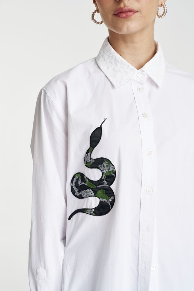 Summi Summi Shirts Sparkle LS Shirt - White