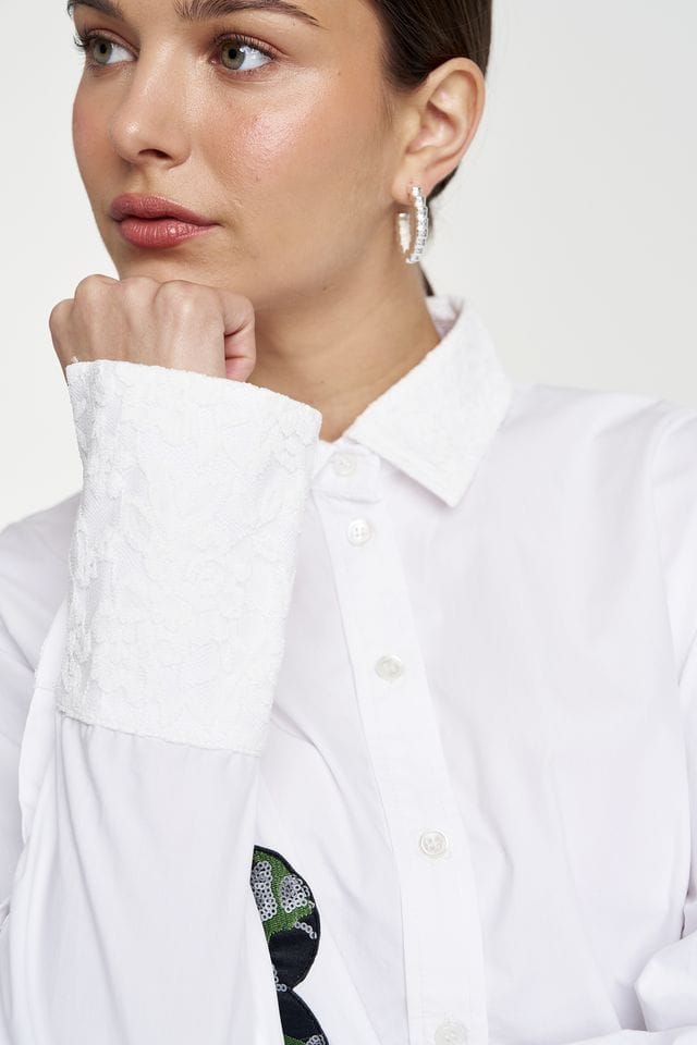 Summi Summi Shirts Sparkle LS Shirt - White