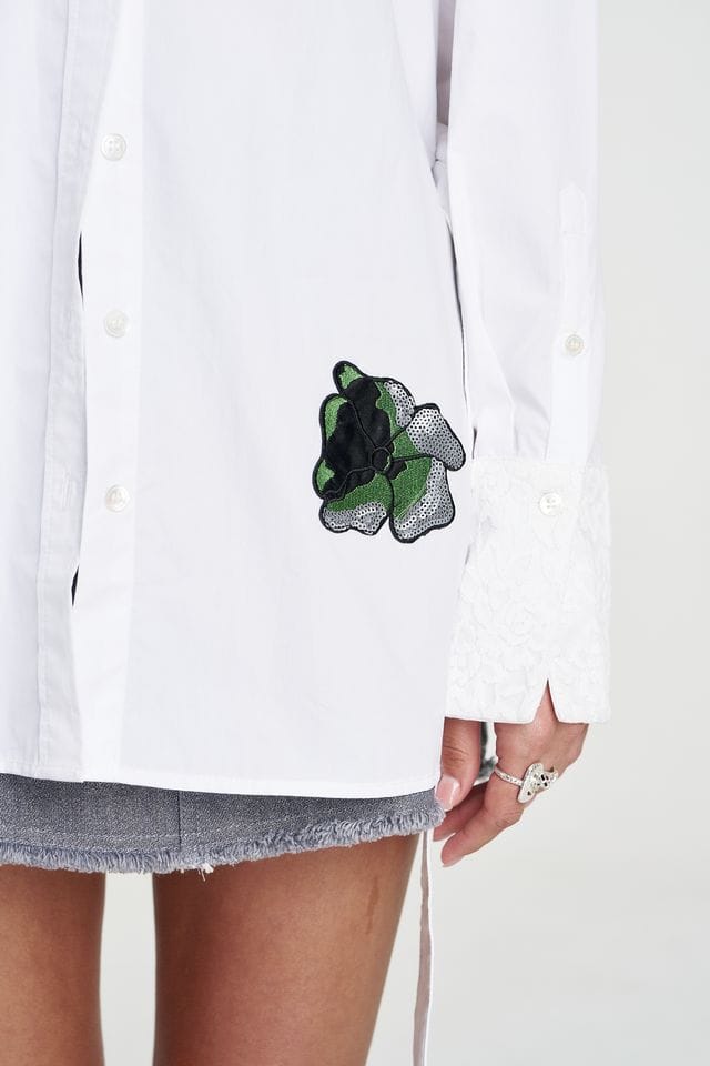Summi Summi Shirts Sparkle LS Shirt - White
