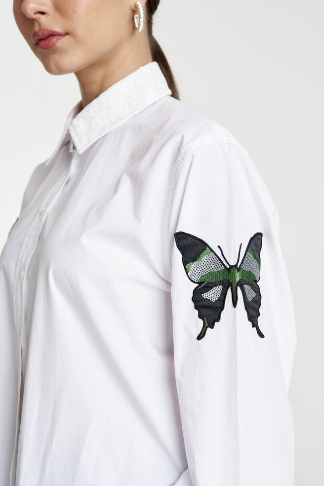 Summi Summi Shirts Sparkle LS Shirt - White