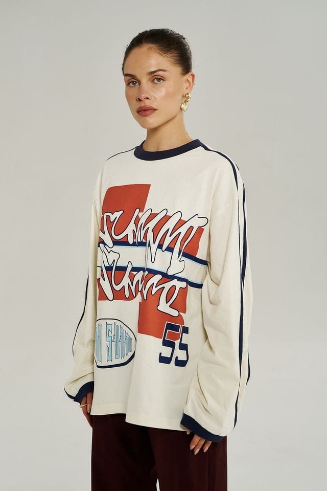 Summi Summi Tees Bleu 55 LS Tee - Vintage White