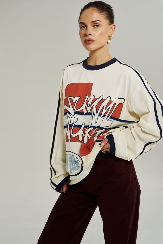 Summi Summi Tees Bleu 55 LS Tee - Vintage White