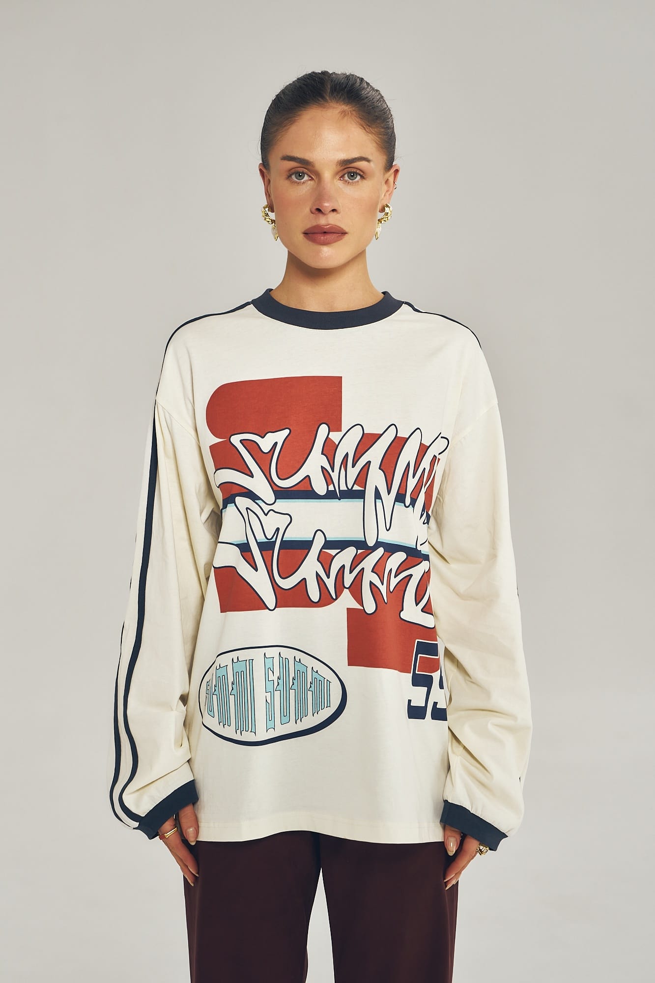 Summi Summi Tees Bleu 55 LS Tee - Vintage White