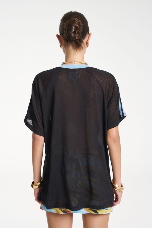 Summi Summi Tees V Neck Jersey - Black/Blue