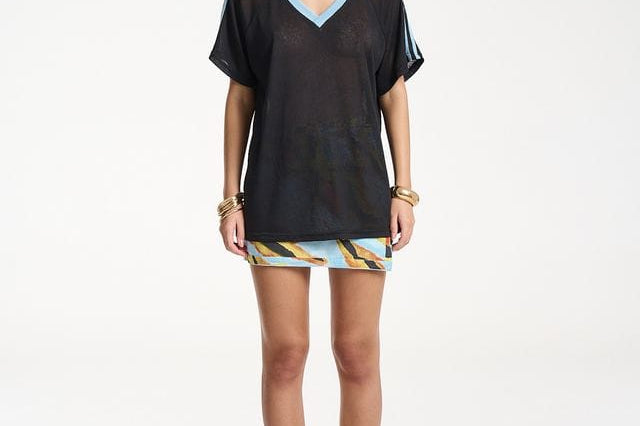 Summi Summi Tees V Neck Jersey - Black/Blue