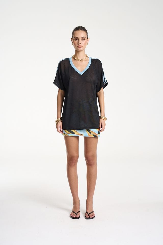 Summi Summi Tees V Neck Jersey - Black/Blue