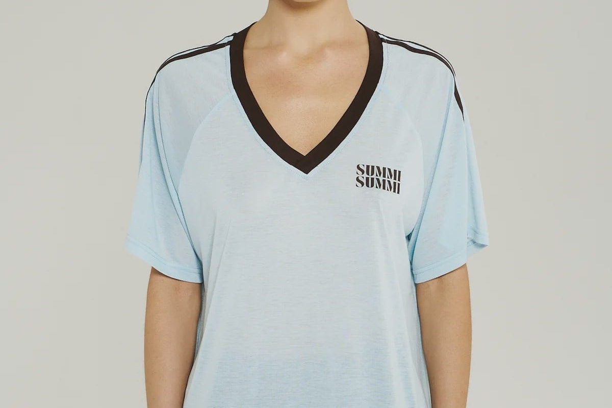 Summi Summi Tees V Neck Jersey Tee - Ice