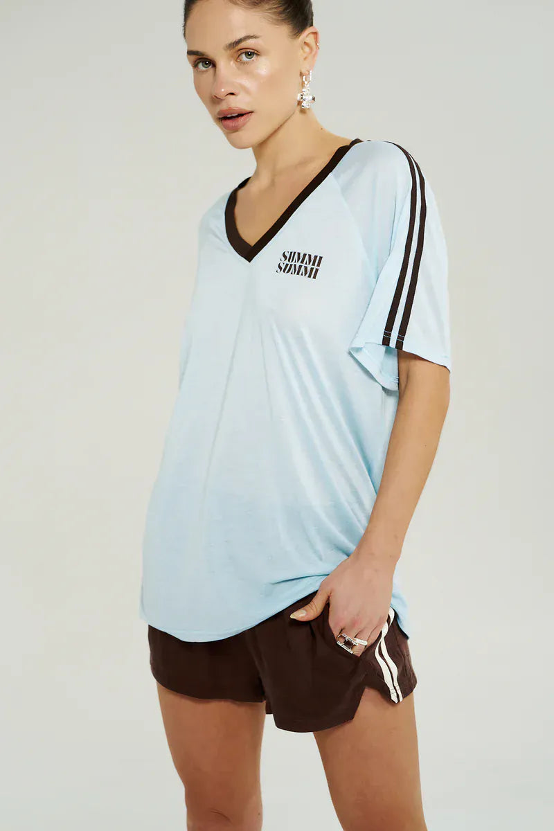 Summi Summi Tees V Neck Jersey Tee - Ice