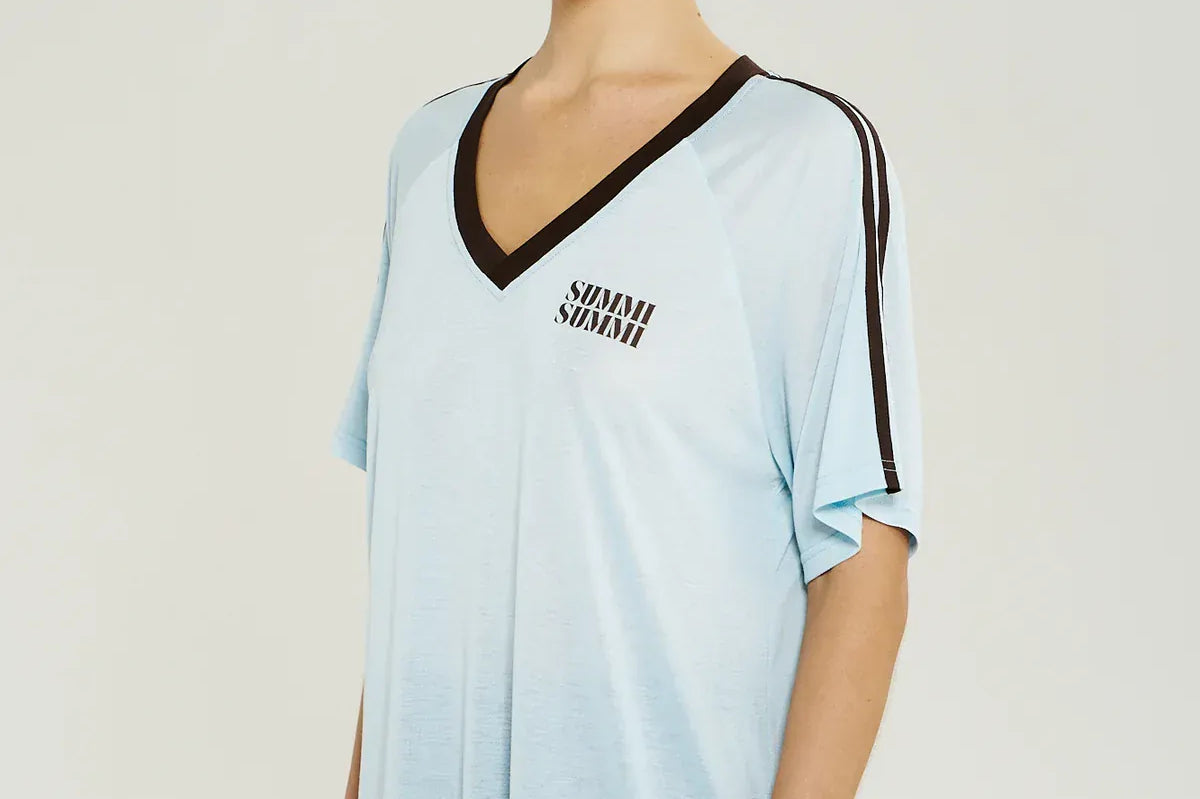 Summi Summi Tees V Neck Jersey Tee - Ice