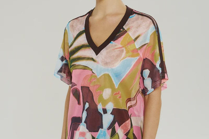 Summi Summi Tees V Neck Mesh Tee - Wonderland