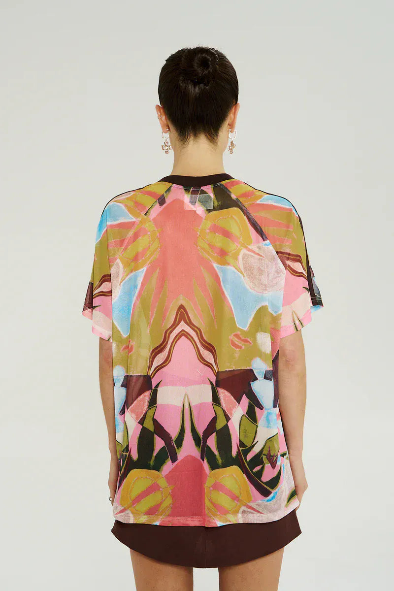 Summi Summi Tees V Neck Mesh Tee - Wonderland