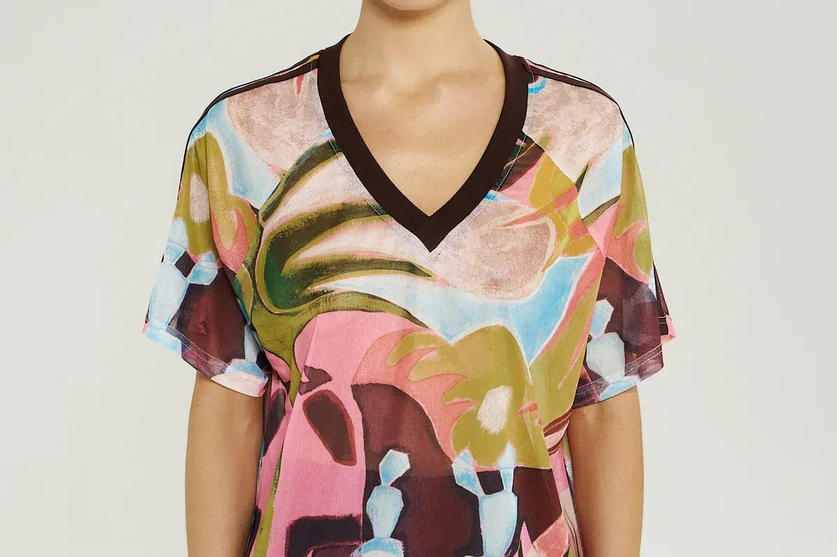 Summi Summi Tees V Neck Mesh Tee - Wonderland