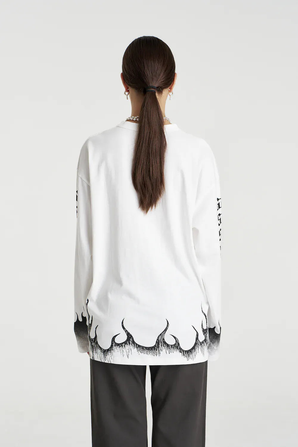 Summi Summi Tops - Long Sleeve Butterfly Flames LS Tee - Lily White