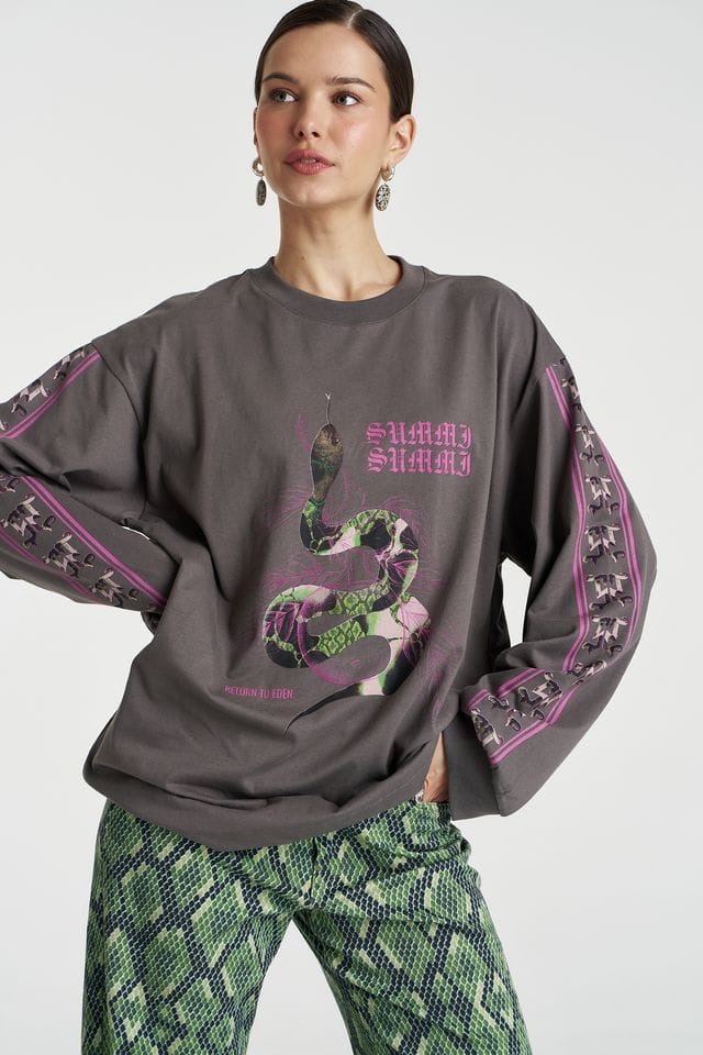 Summi Summi Tops - Long Sleeve Eden LS Tee - Shadow