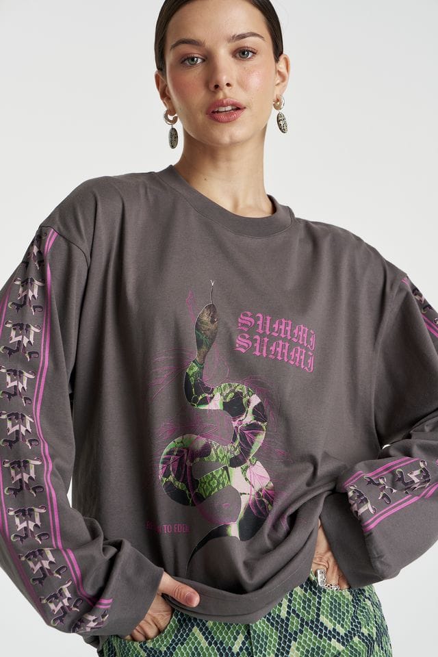 Summi Summi Tops - Long Sleeve Eden LS Tee - Shadow