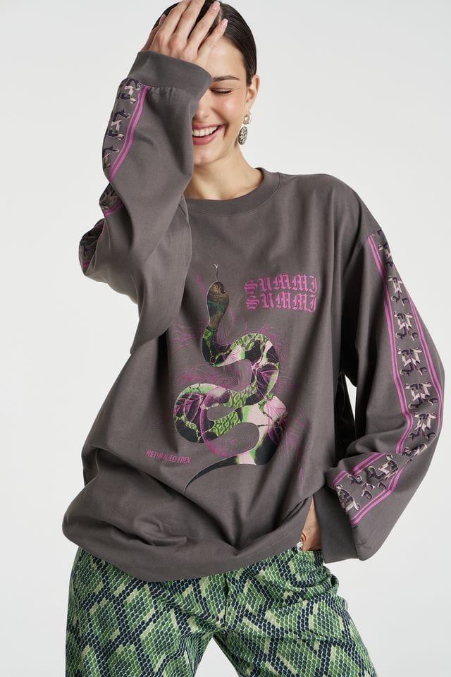 Summi Summi Tops - Long Sleeve Eden LS Tee - Shadow