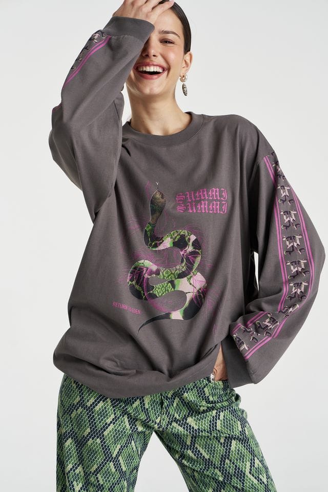 Summi Summi Tops - Long Sleeve Eden LS Tee - Shadow