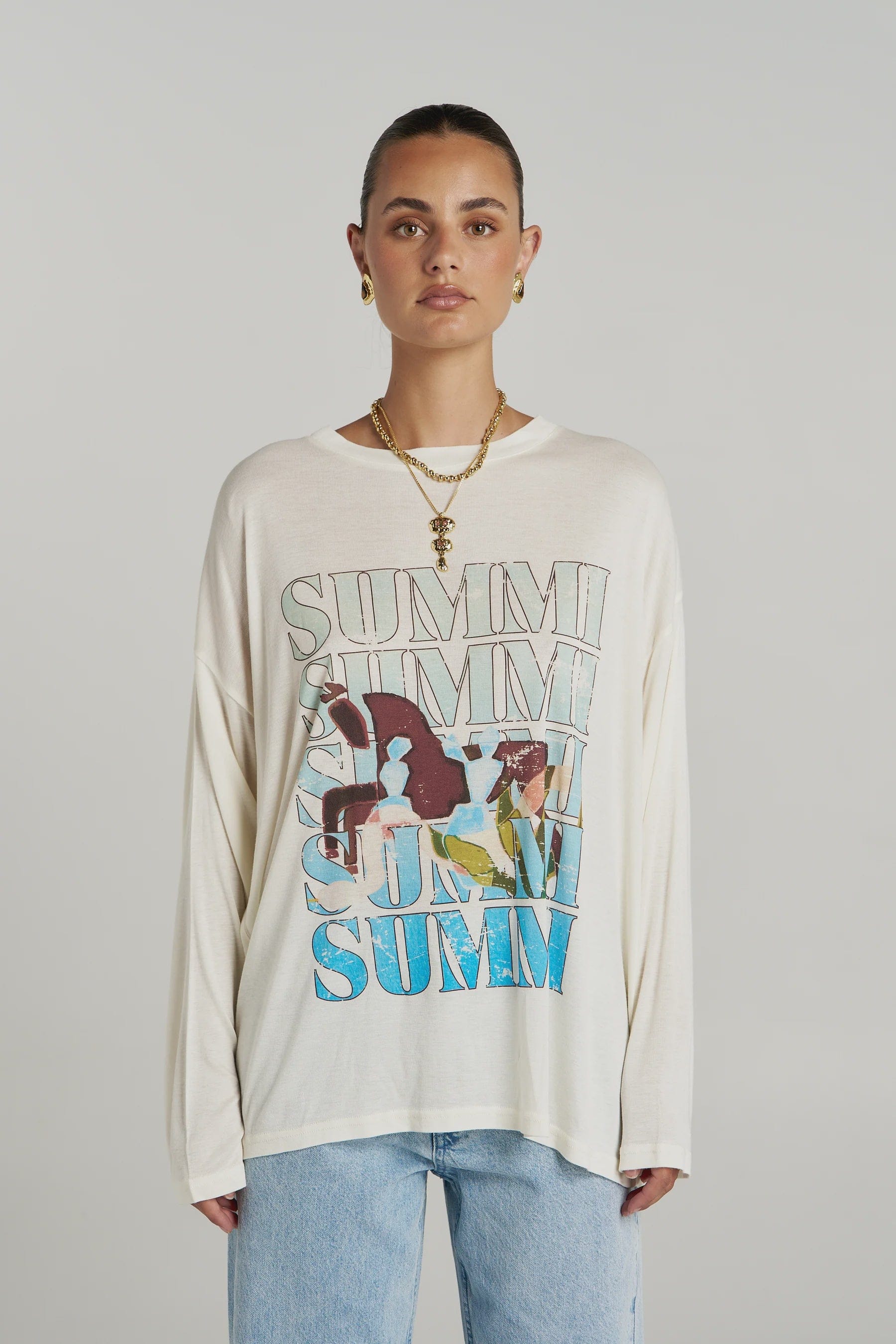 Summi Summi Tops - Long Sleeve Oversized LS Tee - Wonderland
