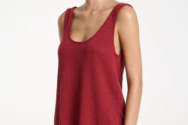 Summi Summi Tops - Tanks Knit Tank - Carmine Red