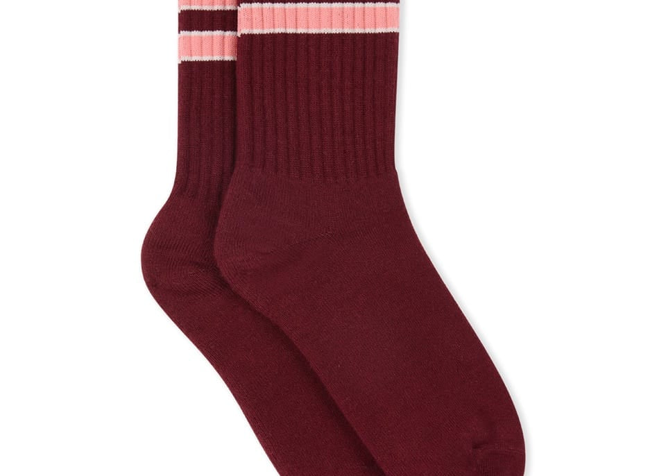 The Upside Accessories Mendoza Crew Sock - Bordeaux