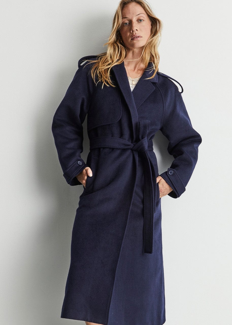 The Upside Coats - Wool The Upside | Voss Coat - Navy