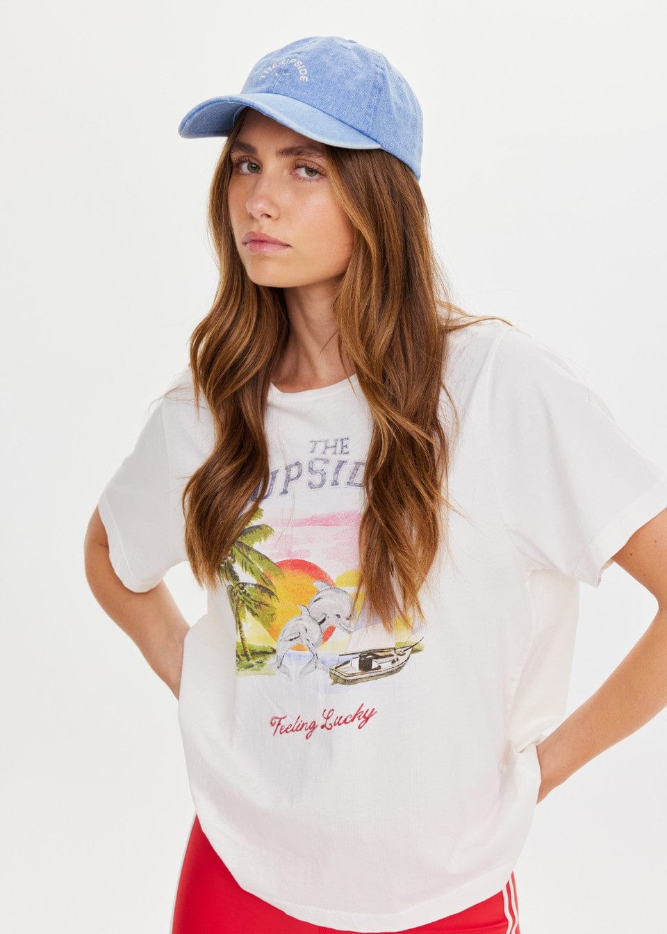 The Upside Hats/Headpieces Washed Denim Soft Cap