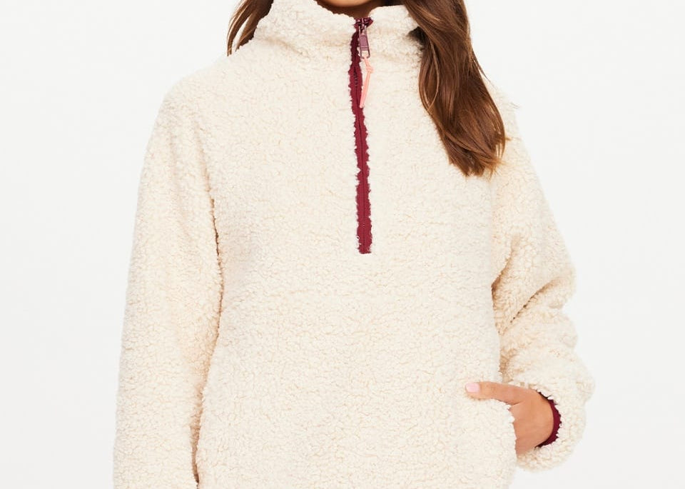 The Upside Jumpers Harlow Fleece Pullover - Macadamia