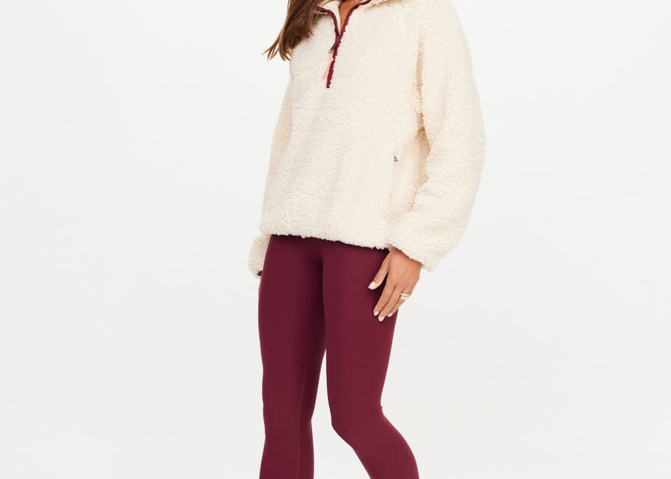 The Upside Jumpers Harlow Fleece Pullover - Macadamia