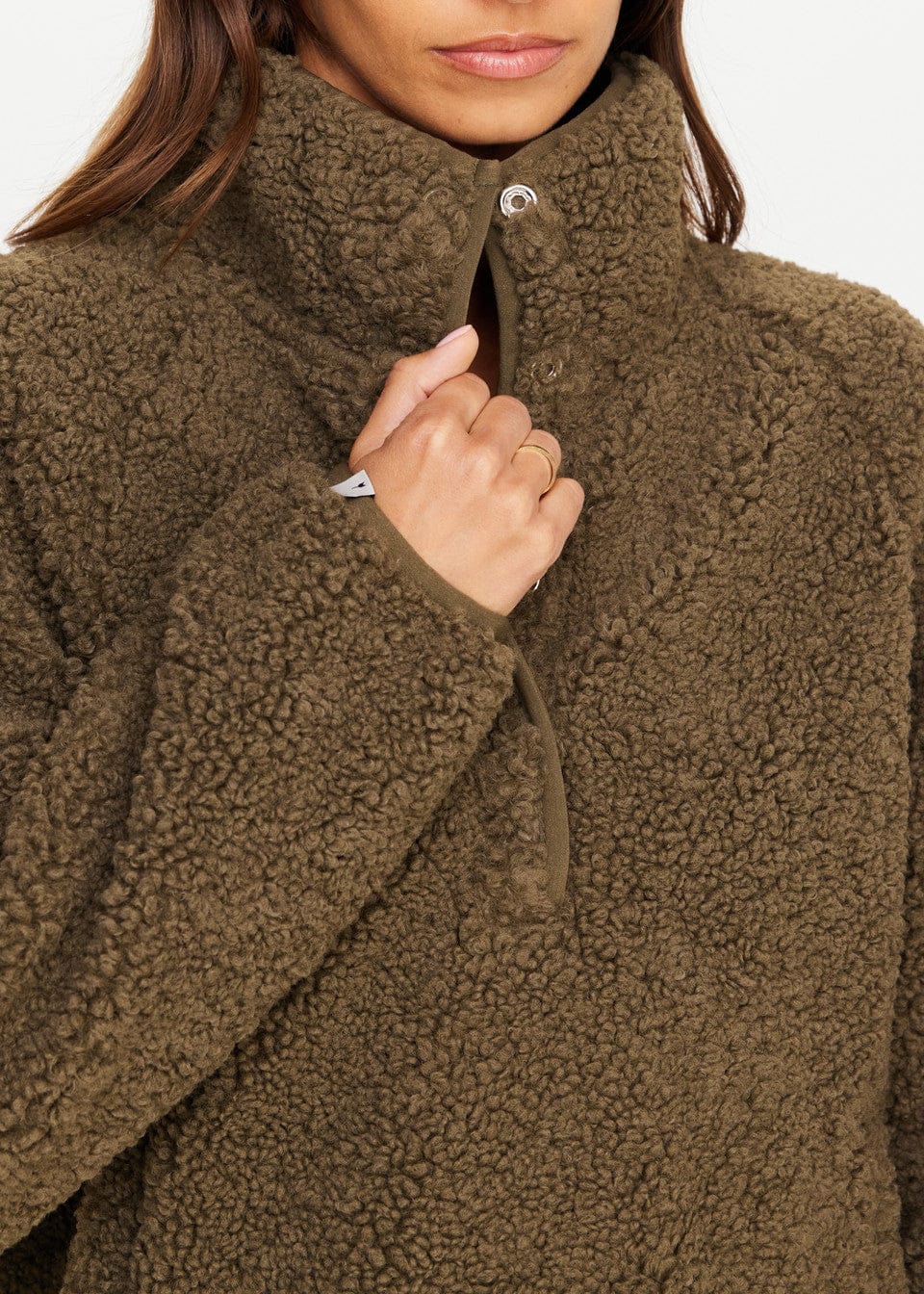 The Upside Jumpers Harlow Fleece Pullover - Olive