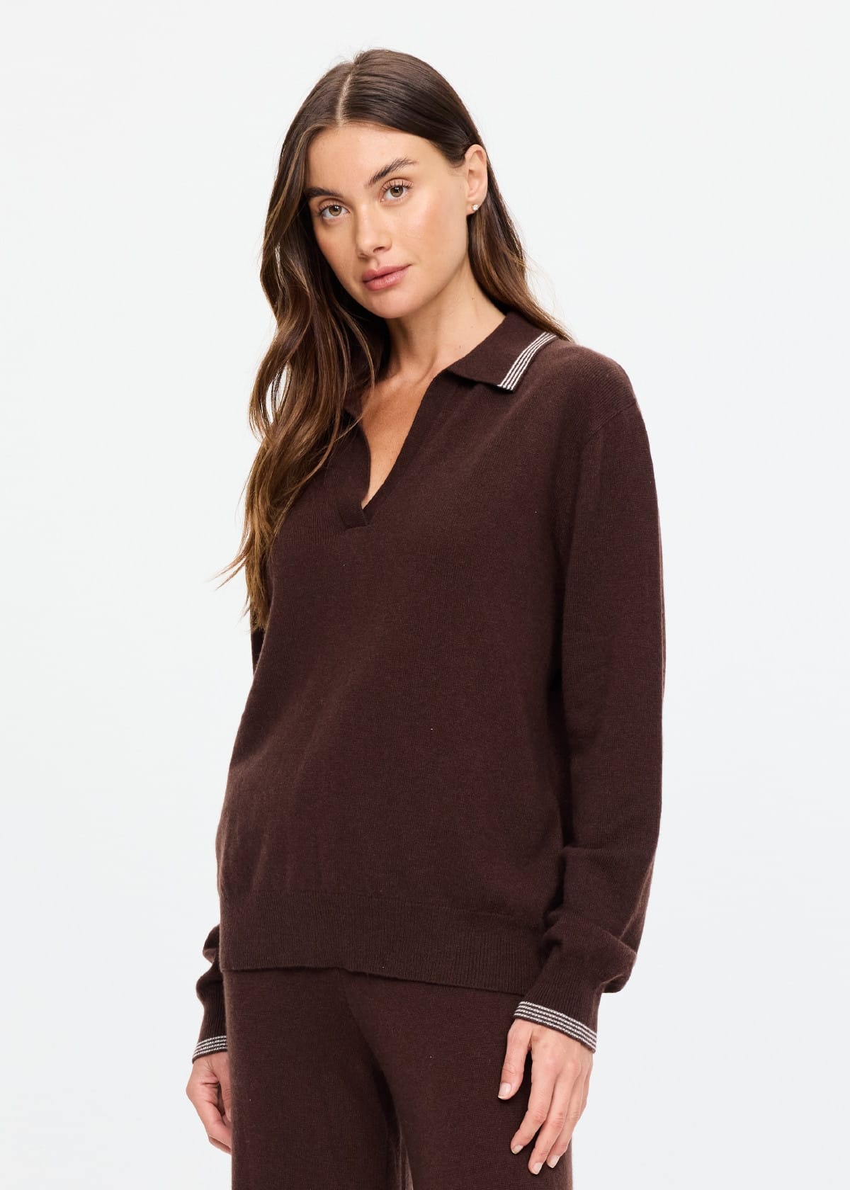The Upside Knits Coco Luna Cashmere Knit Top - Chocolate
