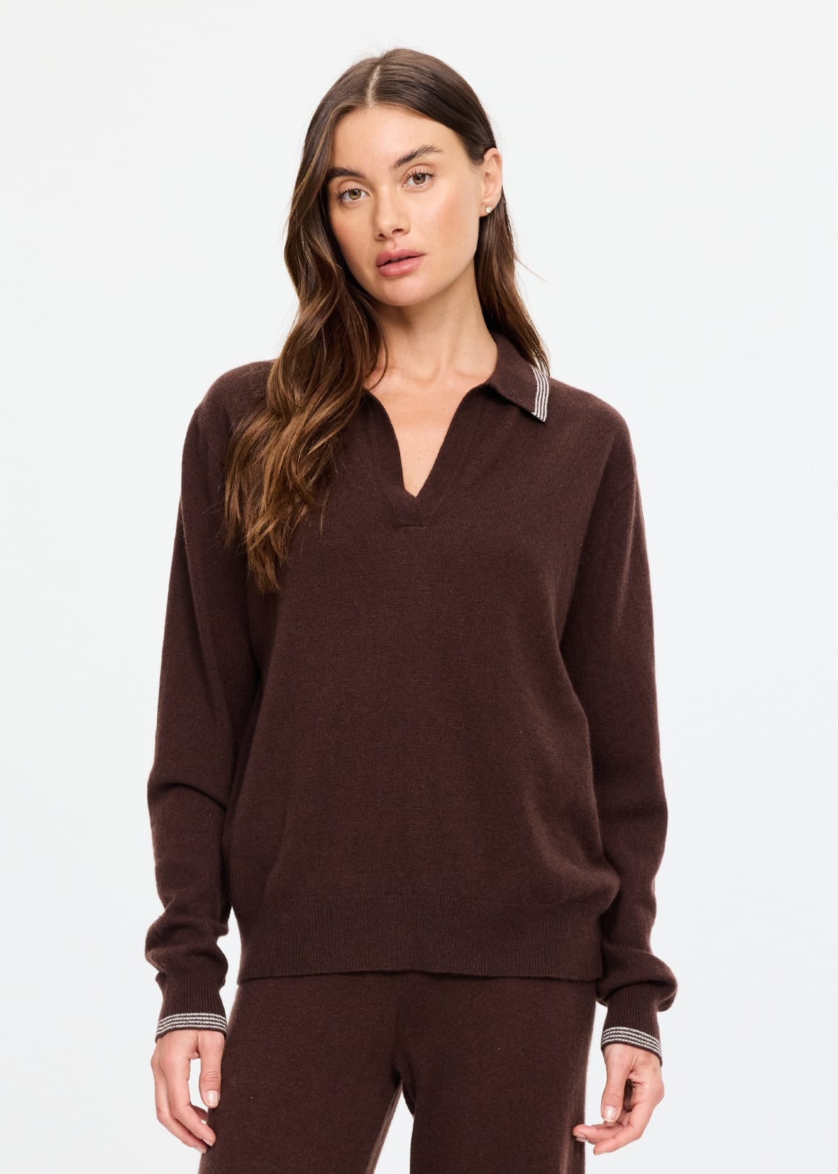 The Upside Knits Coco Luna Cashmere Knit Top - Chocolate