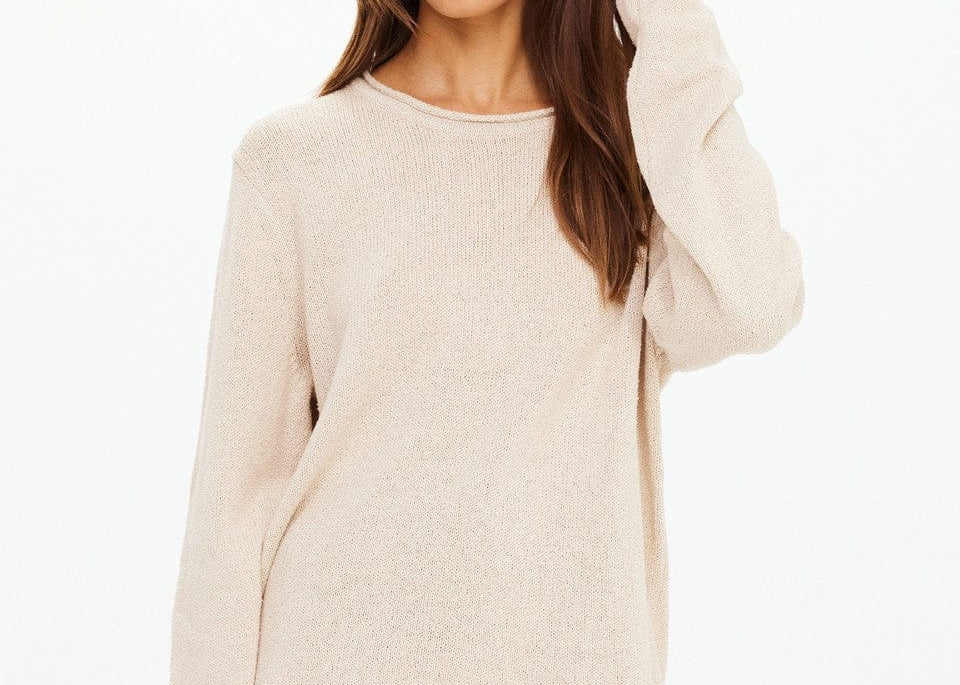 The Upside Knits Felice Knit Crew - Natural